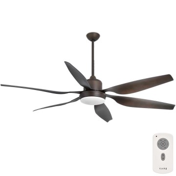 FARO 33466A - Стельовий вентилятор TILOS 2xE27/15W/230V венге + пульт дистанційного керування