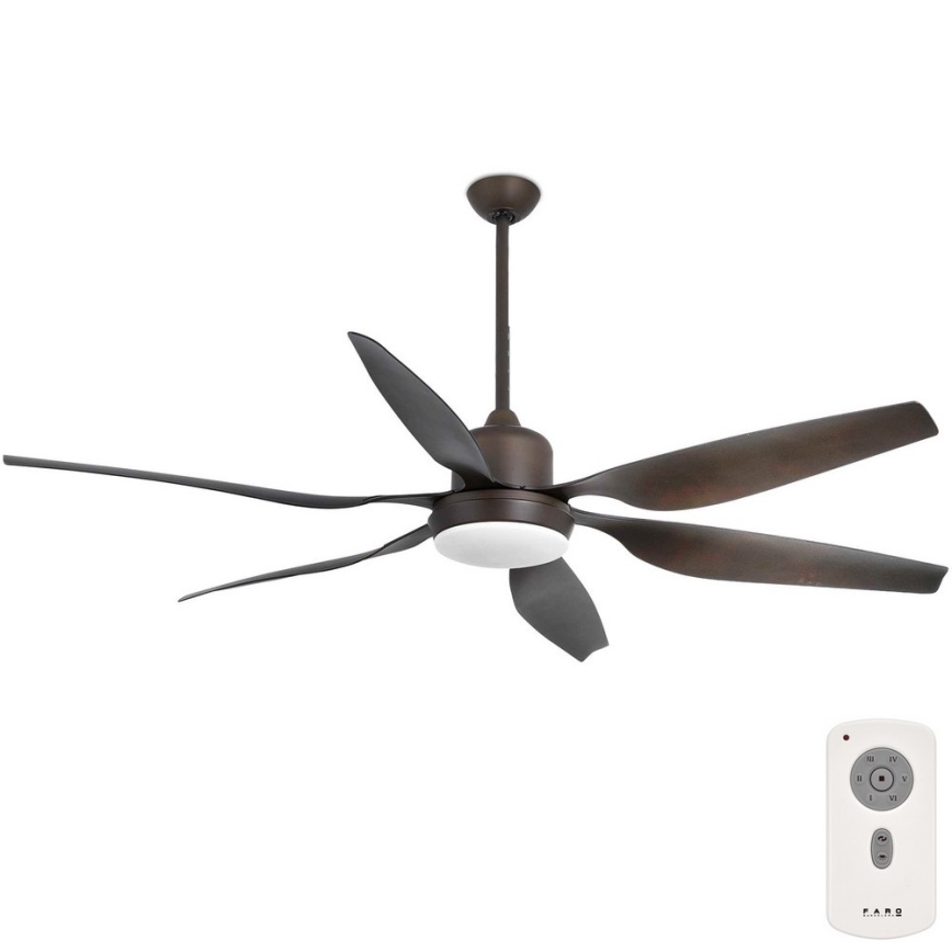 FARO 33466A - Стельовий вентилятор TILOS 2xE27/15W/230V венге + пульт дистанційного керування