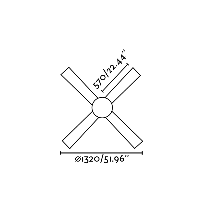 FARO 33470 - Потолочный вентилятор PALK 2xE14/40W/230V + дистанционное управление