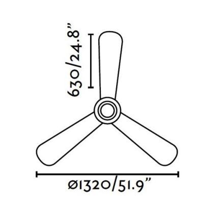 FARO 33472N - Потолочный вентилятор NIAS матовый хром/коричневый диаметр 132 см + дистанционное управление