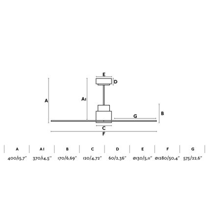 FARO 33478 - Потолочный вентилятор NASSAU диаметр 128 см + дистанционное управление