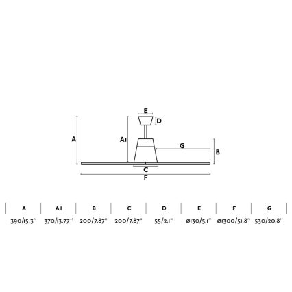 FARO 33480 - Потолочный вентилятор TYPHOON IP44 диаметр 130 см белый + дистанционное управление