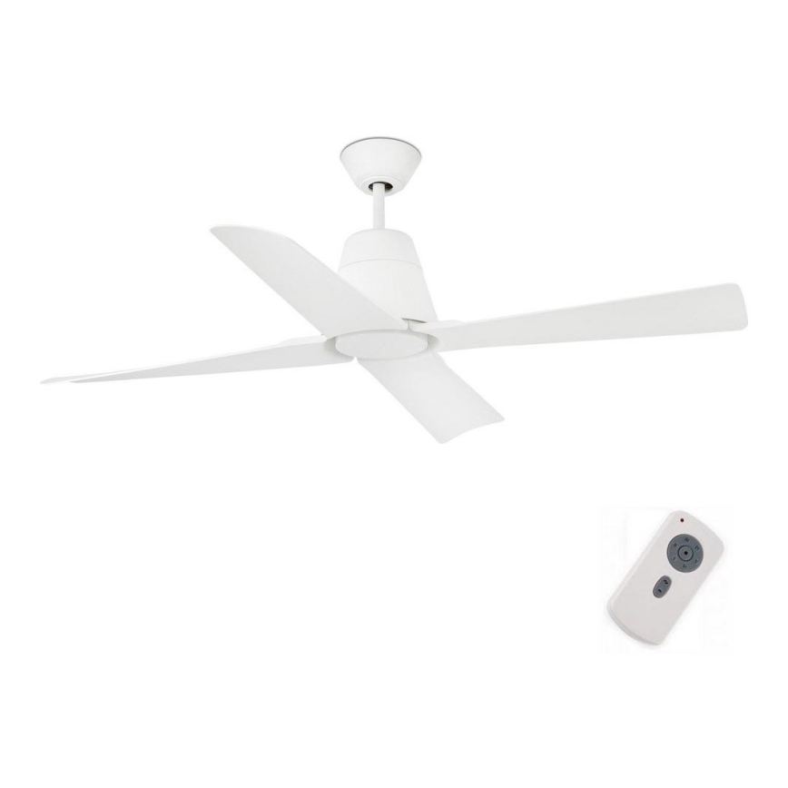 FARO 33480 - Стельовий вентилятор TYPHOON IP44 діаметр 130 см білий + пульт дистанційного керування