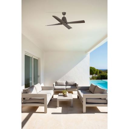 FARO 33490 - Потолочный вентилятор TYPHOON IP44 коричневый + дистанционное управление