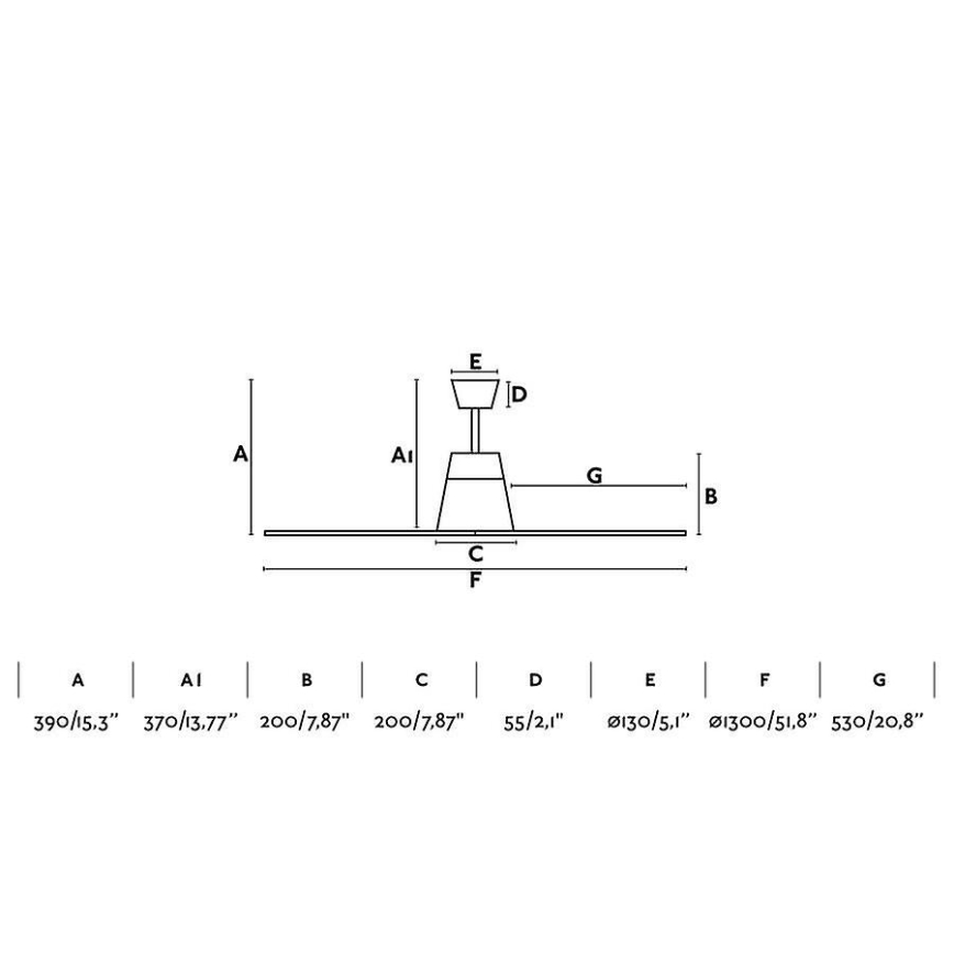 FARO 33490 - Стельовий вентилятор TYPHOON IP44 коричневий + пульт дистанційного керування