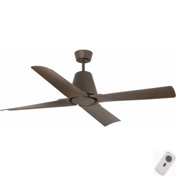 FARO 33490 - Стельовий вентилятор TYPHOON IP44 коричневий + пульт дистанційного керування