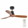 FARO 33517DC - Стельовий вентилятор MINI LANTAU дерево/чорний + пульт дистанційного керування