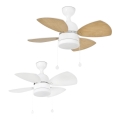 FARO 33704 - Стельовий вентилятор MEDITERRÁNEO 1xE14/8W/230V