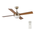 FARO 33705 - Стельовий вентилятор ICARIA 2xE27/15W/230V хром/коричневий