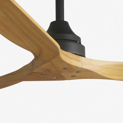FARO 33718DC - Потолочный вентилятор ALO L дерево/черный диаметр 152 см + дистанционное управление