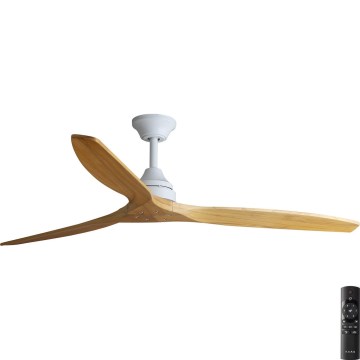 FARO 33728DC - Потолочный вентилятор ALO L дерево/белый диаметр 152 см + дистанционное управление