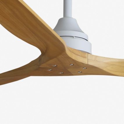 FARO 33728DC - Потолочный вентилятор ALO L дерево/белый диаметр 152 см + дистанционное управление