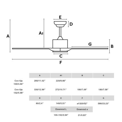 FARO 33750DCWT - Потолочный вентилятор LUZON L белый диаметр 132 см Wi-Fi Tuya + дистанционное управление