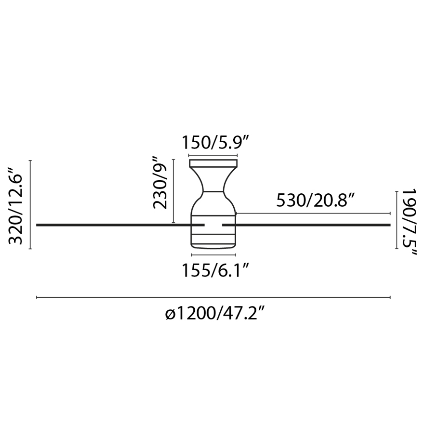 FARO 33756 - Світлодіодний стельовий вентилятор FRASER LED/16W/230V білий діаметр 120 см + пульт дистанційного керування