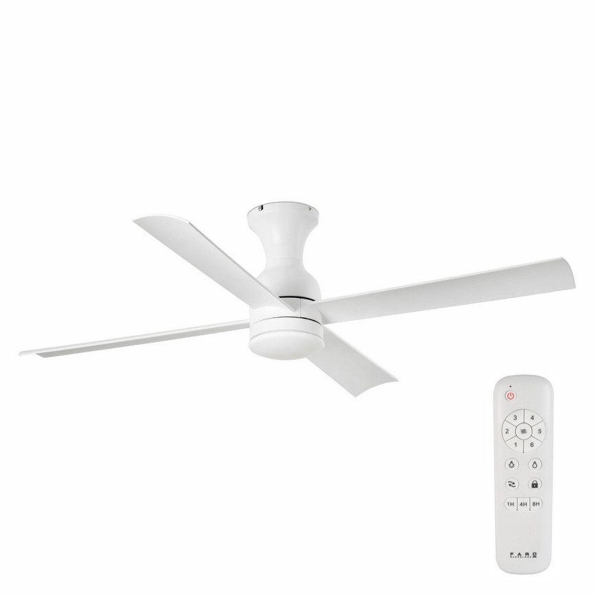 FARO 33756 - Світлодіодний стельовий вентилятор FRASER LED/16W/230V білий діаметр 120 см + пульт дистанційного керування