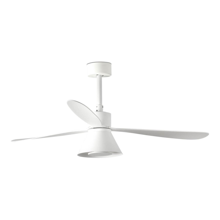 FARO 33760WT-22 - Светодиодный потолочный вентилятор с регулированием яркости AMELIA L CONE LED/20W/230V 2700/3500/5000K белый диаметр 132 см Wi-Fi Tuya + дистанционное управление