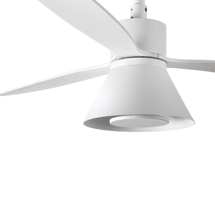 FARO 33760WT-22 - Светодиодный потолочный вентилятор с регулированием яркости AMELIA L CONE LED/20W/230V 2700/3500/5000K белый диаметр 132 см Wi-Fi Tuya + дистанционное управление