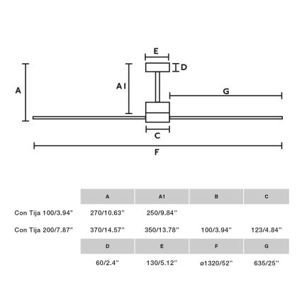 FARO 33760WT - Стельовий вентилятор AMELIA L білий діаметр 132 см Wi-Fi Tuya + пульт дистанційного керування