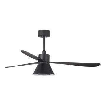 FARO 33761WT-23 - Светодиодный потолочный вентилятор с регулированием яркости AMELIA L CONE LED/20W/230V 2700/3500/5000K черный диаметр 132 см Wi-Fi Tuya + дистанционное управление