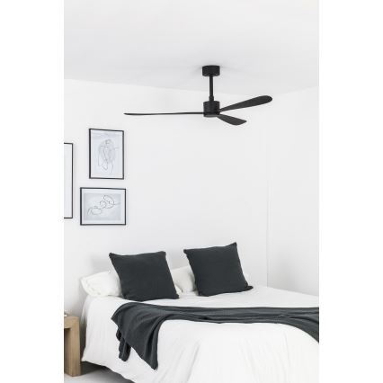 FARO 33761WT - Потолочный вентилятор AMELIA L черный диаметр 132 см Wi-Fi Tuya + дистанционное управление