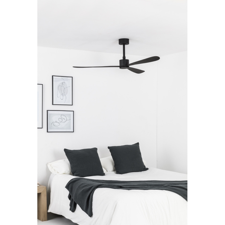 FARO 33761WT - Потолочный вентилятор AMELIA L черный диаметр 132 см Wi-Fi Tuya + дистанционное управление
