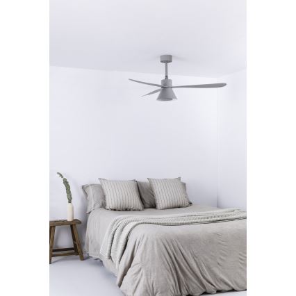 FARO 33762WT-24 - LED стельовий вентилятор з димуванням AMELIA L CONE LED/20W/230V 2700/3500/5000K сірий діам. 132 см Wi-Fi Tuya + пульт дистанційного керування