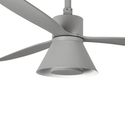 FARO 33762WT-24 - Светодиодный потолочный вентилятор с регулированием яркости AMELIA L CONE LED/20W/230V 2700/3500/5000K серый диаметр 132 см Wi-Fi Tuya + дистанционное управление