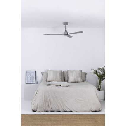 FARO 33762WT - Потолочный вентилятор AMELIA L серый диаметр 132 см Wi-Fi Tuya + дистанционное управление