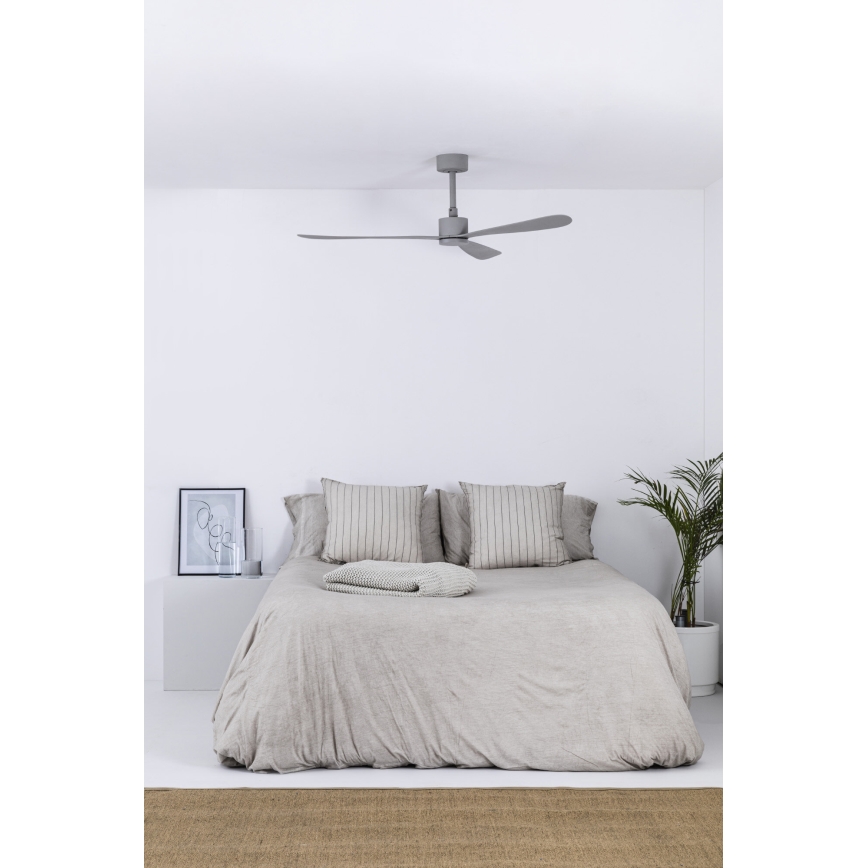 FARO 33762WT - Потолочный вентилятор AMELIA L серый диаметр 132 см Wi-Fi Tuya + дистанционное управление