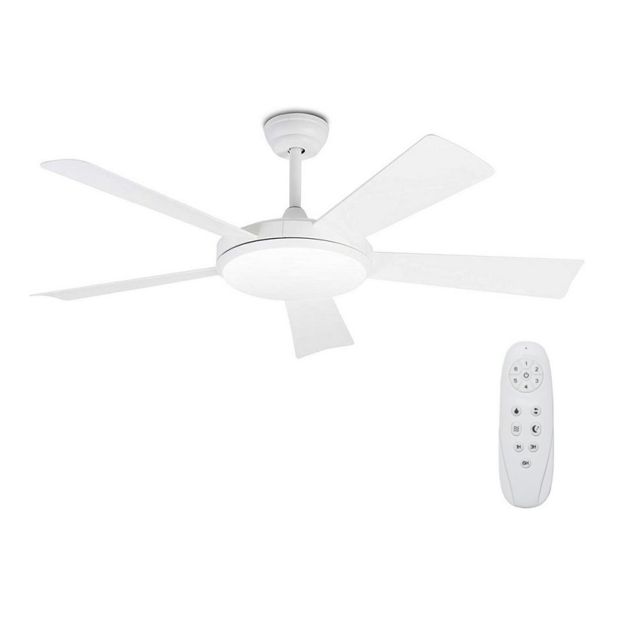 FARO 33803 - Светодиодный потолочный вентилятор SAONA LED/24W/230V белый 132 см + дистанционное управление