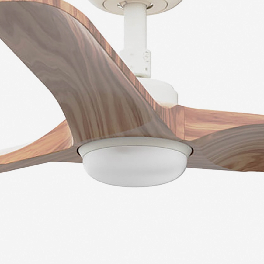 FARO 33805-1TW - Светодиодный потолочный вентилятор с регулированием яркости HEYWOOD S LED/10W/230V 2700/4000/6000K дерево/белый диаметр 90 см + дистанционное управление