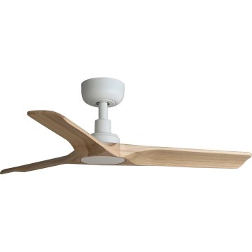 FARO 33805WT - Стельовий вентилятор HEYWOOD S дерево/білий діаметр 90 см Wi-Fi Tuya + пульт дистанційного керування