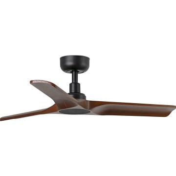 FARO 33806WT - Потолочний вентилятор HEYWOOD S дерево/чорний діаметр 90 см Wi-Fi Tuya + дистанційне керування