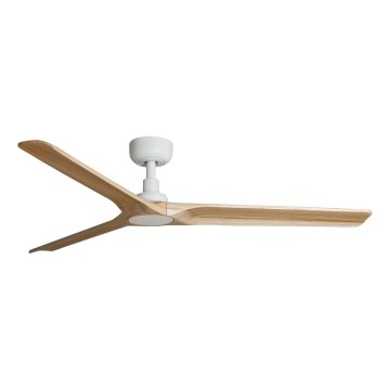 FARO 33810WT - Потолочний вентилятор HEYWOOD L дерево/білий діаметр 132 см Wi-Fi Tuya + дистанційне керування