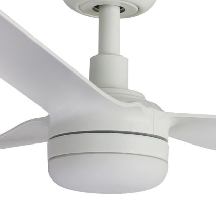 FARO 33814WT1S - стельовий вентилятор PUNT M з LED, з регульованою яскравістю, 18 Вт/230 В, 2700/3000/4000 К, діам. 132 см, білий, Wi‑Fi Tuya + пульт дистанційного керування