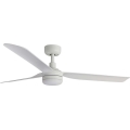 FARO 33814WT1S - стельовий вентилятор PUNT M з LED, з регульованою яскравістю, 18 Вт/230 В, 2700/3000/4000 К, діам. 132 см, білий, Wi‑Fi Tuya + пульт дистанційного керування