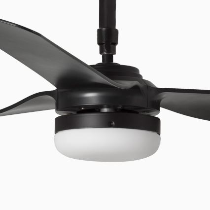 FARO 33815WT-21 - LED затемнюваний стельовий вентилятор PUNT M LED/18W/230V 2700/3000/4000K чорний діам. 132 см Wi-Fi Tuya + пульт дистанційного керування