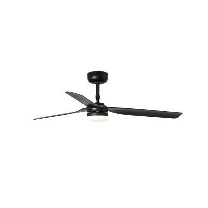 FARO 33815WT-21 - Светодиодный потолочный вентилятор с регулированием яркости PUNT M LED/18W/230V 3000/4200/6500K черный диаметр 132 см Wi-Fi Tuya + дистанционное управление