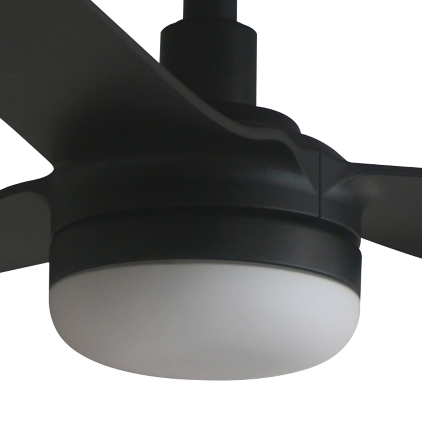 FARO 33815WT1S - LED Диммируемый потолочный вентилятор PUNT M LED/18 Вт/230 В 2700/3000/4000 К диаметр 132 см черный Wi-Fi Tuya + пульт дистанционного управления