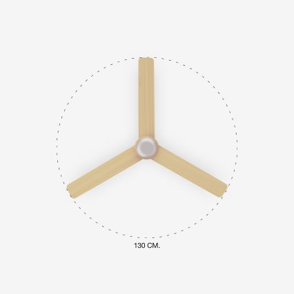 FARO 33816-20 - Светодиодный потолочный вентилятор PUNT LED/18W/230V Wi-Fi коричневый/черный + дистанционное управление