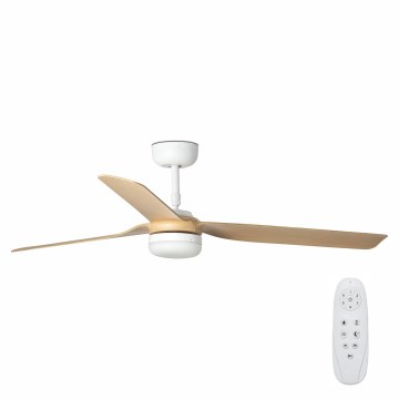 FARO 33816-20 - Світлодіодний стельовий вентилятор PUNT LED/18W/230V Wi-Fi бежевий/білий + пульт дистанційного керування