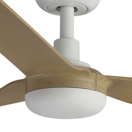 FARO 33816WT - Потолочный вентилятор PUNT M коричневый/белый диаметр 132 см Wi-Fi Tuya + дистанционное управление