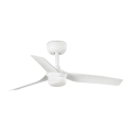 FARO 33820-1TW - стельовий вентилятор MINI PUNT S з LED-підсвіткою, димований, LED 10 Вт, 2700/3000/4000K, білий, діаметр 90 см + пульт дистанційного керування