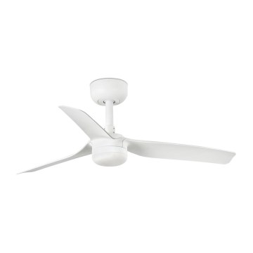 FARO 33820-1TW - стельовий вентилятор MINI PUNT S з LED-підсвіткою, димований, LED 10 Вт, 2700/3000/4000K, білий, діаметр 90 см + пульт дистанційного керування