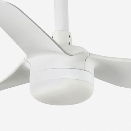 FARO 33820-1TW - стельовий вентилятор MINI PUNT S з LED-підсвіткою, димований, LED 10 Вт, 2700/3000/4000K, білий, діаметр 90 см + пульт дистанційного керування