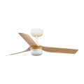 FARO 33821-1TW - Светодиодный потолочный вентилятор с регулированием яркости MINI PUNT S LED/10W 2700/4000/6000K дерево/белый диаметр 90 см + дистанционное управление