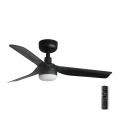 FARO 33822-1TW - Диммируемый потолочный вентилятор MINI PUNT S с LED 10 Вт, 2700/3000/4000K, черный, диаметр 90 см + пульт ДУ