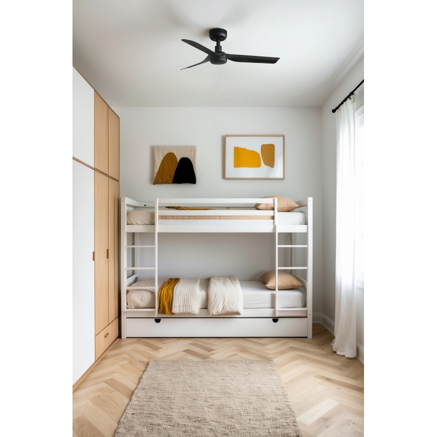 FARO 33822 - Потолочный вентилятор MINI PUNT S черный диаметр 90 см + дистанционное управление