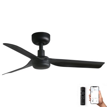 FARO 33822WP - Стельовий вентилятор MINI PUNT S чорний діаметр 90 см SMART + дистанційне керування