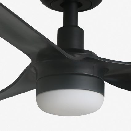 FARO 33822WT-1TW - Світлодіодний стельовий вентилятор з регулюванням яскравості MINI PUNT S LED/10W/230V 2700/4000/6000K чорний діаметр 90 см Wi-Fi Tuya + пульт дистанційного керування